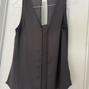 Banana Republic Gray Asymmetrical Cut Out Tank Top